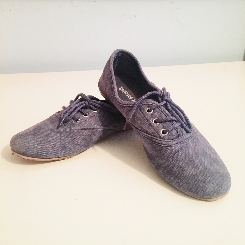 Dirty Laundry Blue Lace-Up Flats Size 7 1/2